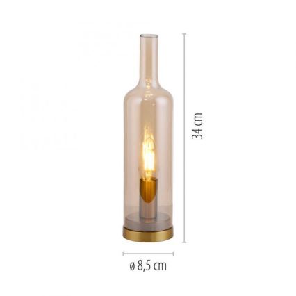 JUST LIGHT. 14006-27 - Stona lampa BOTTLE 1xE14/25W/230V bežna/dimljena