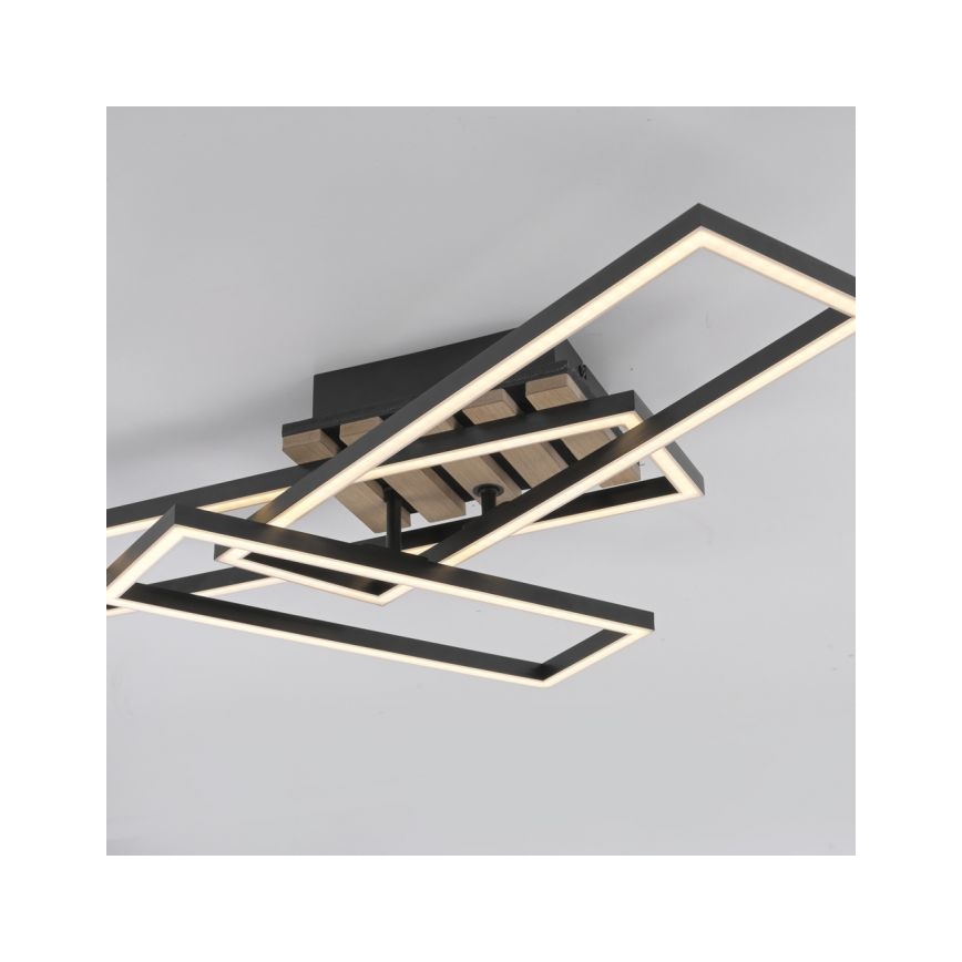 JUST LIGHT. 14051-79 - LED plafonsko svetlo AKUSTIKA LED/20,5W/230V hrast/crna