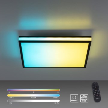 JUST LIGHT. 14110-18 - LED RGBW Prigušiva plafonjera MARIO BLACK LED/19,5W/230V 2700-5000K + Daljinski upravljač