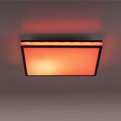 JUST LIGHT. 14110-18 - LED RGBW Prigušiva plafonjera MARIO BLACK LED/19,5W/230V 2700-5000K + Daljinski upravljač