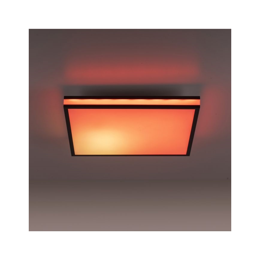 JUST LIGHT. 14110-18 - LED RGBW Prigušiva plafonjera MARIO BLACK LED/19,5W/230V 2700-5000K + Daljinski upravljač