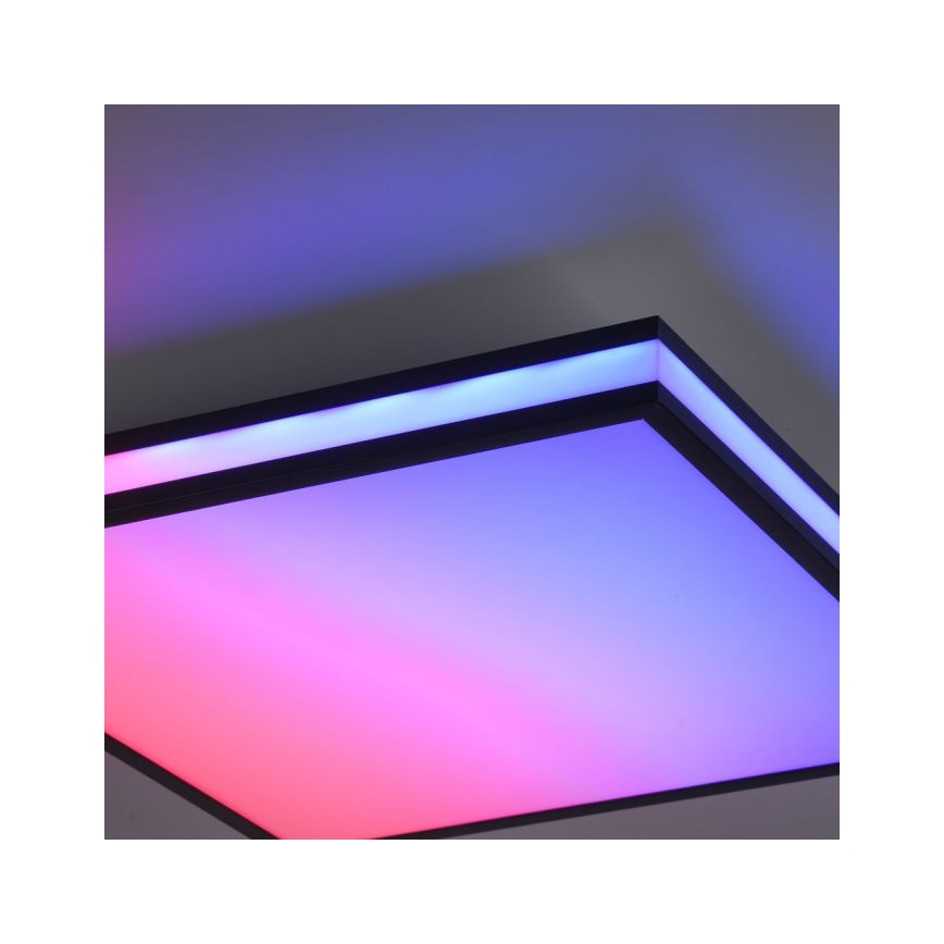 JUST LIGHT. 14110-18 - LED RGBW Prigušiva plafonjera MARIO BLACK LED/19,5W/230V 2700-5000K + Daljinski upravljač