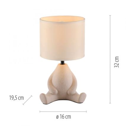 JUST LIGHT. 14190-39 - Stona lampa TED 1xE27/25W/230V bež