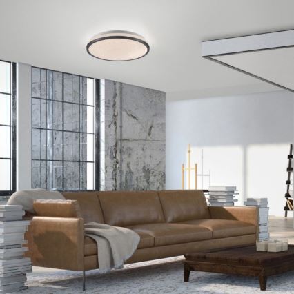 JUST LIGHT. 14293-18 - LED Prigušiva plafonjera KYLE LED/10W/230V pr. 28 cm crno