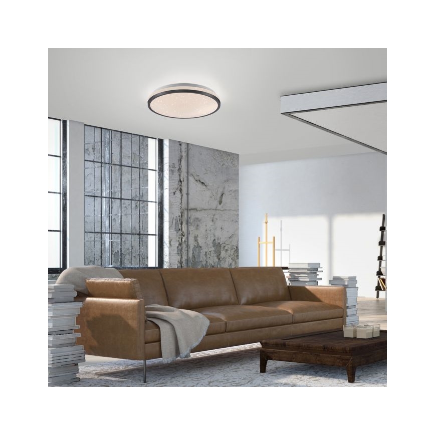 JUST LIGHT. 14293-18 - LED Prigušiva plafonjera KYLE LED/10W/230V pr. 28 cm crno