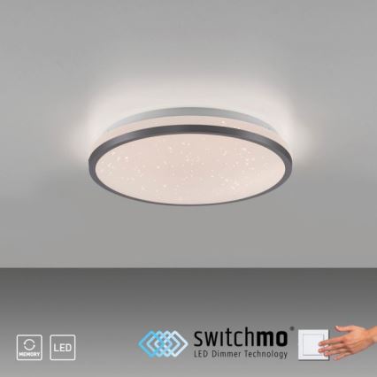 JUST LIGHT. 14293-18 - LED Prigušiva plafonjera KYLE LED/10W/230V pr. 28 cm crno