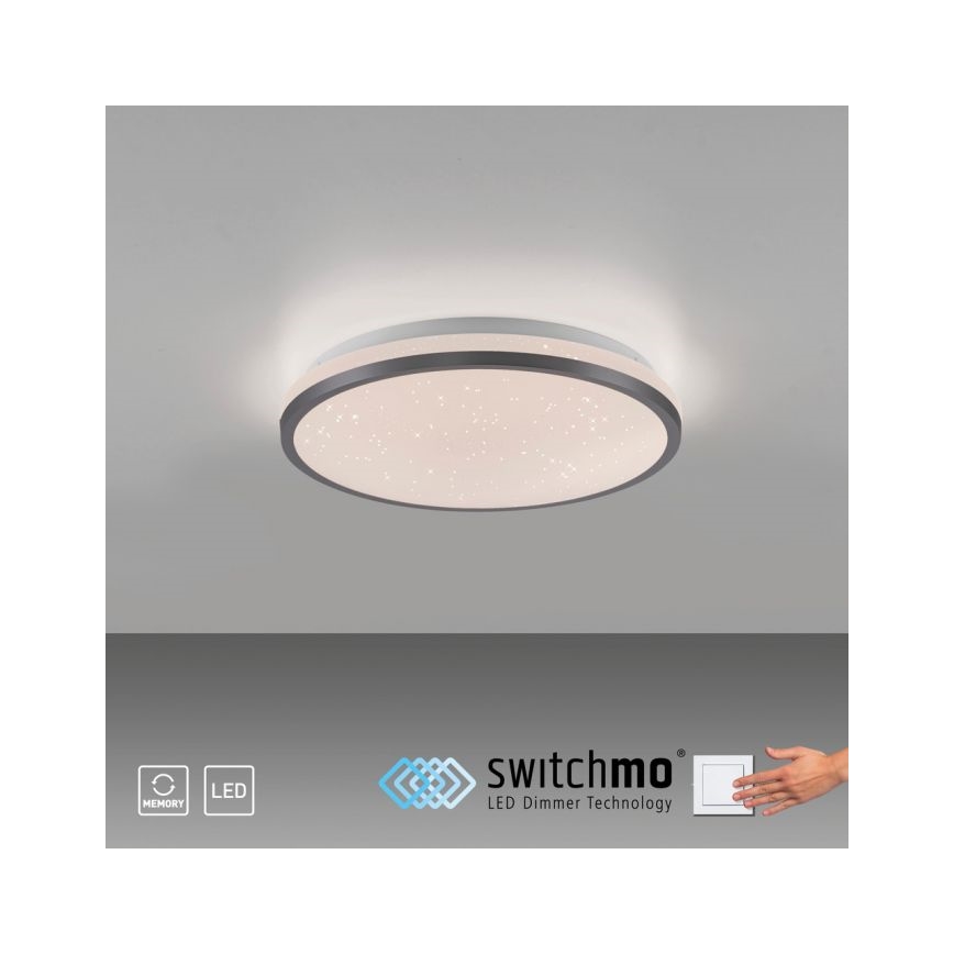 JUST LIGHT. 14293-18 - LED Prigušiva plafonjera KYLE LED/10W/230V pr. 28 cm crno