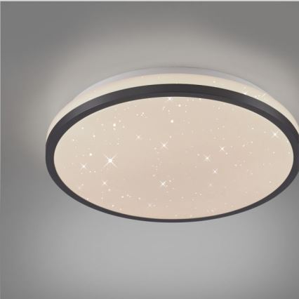 JUST LIGHT. 14293-18 - LED Prigušiva plafonjera KYLE LED/10W/230V pr. 28 cm crno