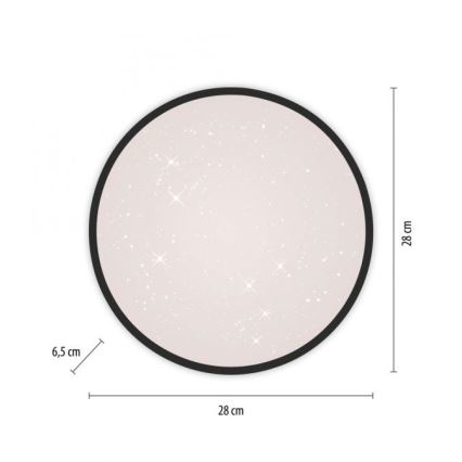 JUST LIGHT. 14293-18 - LED Prigušiva plafonjera KYLE LED/10W/230V pr. 28 cm crno