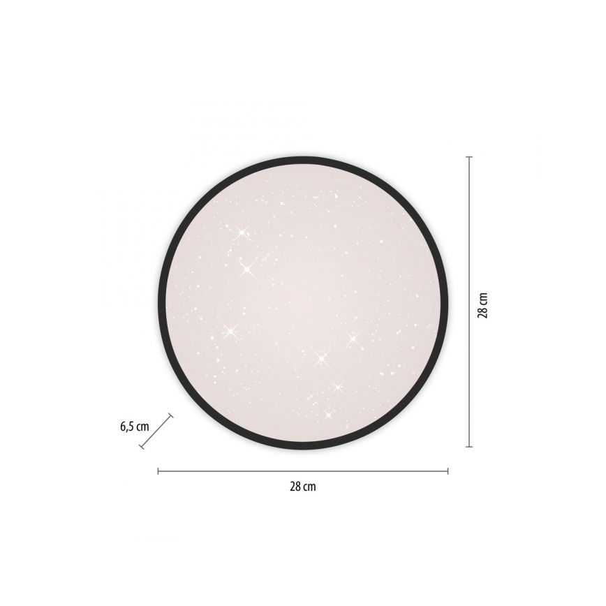 JUST LIGHT. 14293-18 - LED Prigušiva plafonjera KYLE LED/10W/230V pr. 28 cm crno