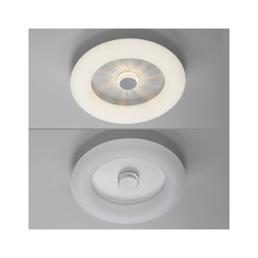 JUST LIGHT. 14383-16 - LED Prigušiva plafonjera VERTIGO LED/26W/230V 2700-5000K bela + Daljinski upravljač