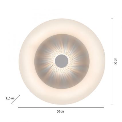 JUST LIGHT. 14383-16 - LED Prigušiva plafonjera VERTIGO LED/26W/230V 2700-5000K bela + Daljinski upravljač