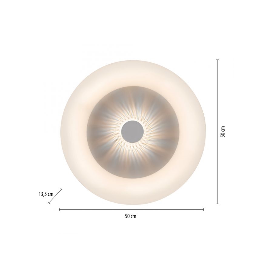 JUST LIGHT. 14383-16 - LED Prigušiva plafonjera VERTIGO LED/26W/230V 2700-5000K bela + Daljinski upravljač