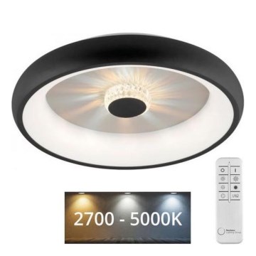 JUST LIGHT. 14384-18 - LED Prigušiva plafonjera VERTIGO LED/29W/230V 2700-5000K crno + Daljinski upravljač