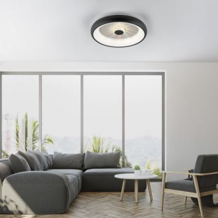 JUST LIGHT. 14384-18 - LED Prigušiva plafonjera VERTIGO LED/29W/230V 2700-5000K crno + Daljinski upravljač