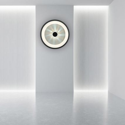 JUST LIGHT. 14384-18 - LED Prigušiva plafonjera VERTIGO LED/29W/230V 2700-5000K crno + Daljinski upravljač