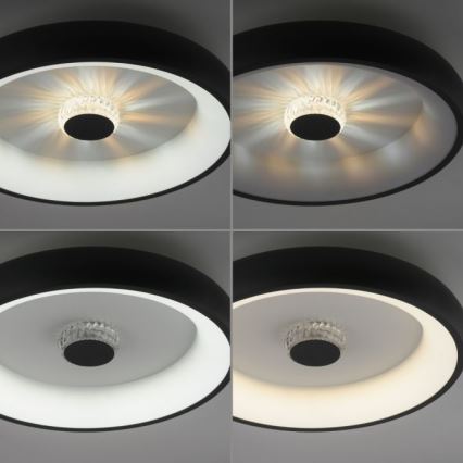 JUST LIGHT. 14384-18 - LED Prigušiva plafonjera VERTIGO LED/29W/230V 2700-5000K crno + Daljinski upravljač
