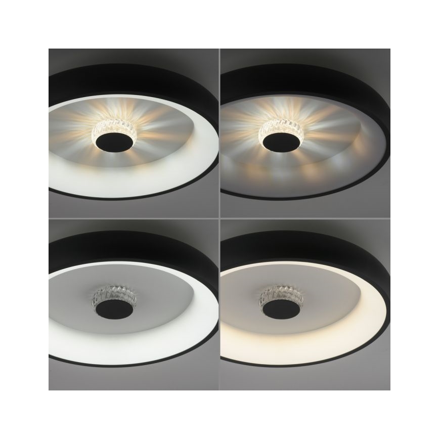 JUST LIGHT. 14384-18 - LED Prigušiva plafonjera VERTIGO LED/29W/230V 2700-5000K crno + Daljinski upravljač