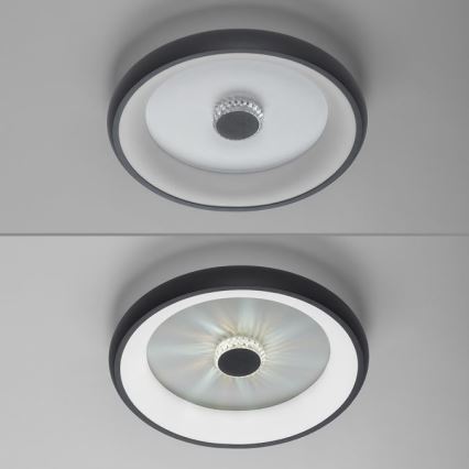 JUST LIGHT. 14384-18 - LED Prigušiva plafonjera VERTIGO LED/29W/230V 2700-5000K crno + Daljinski upravljač