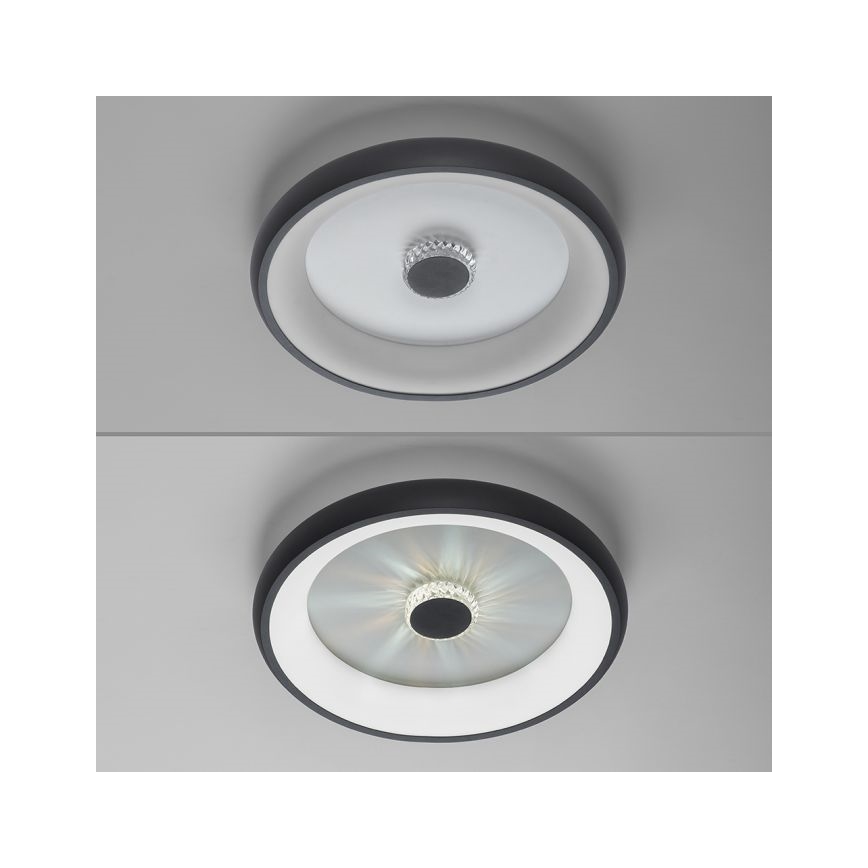 JUST LIGHT. 14384-18 - LED Prigušiva plafonjera VERTIGO LED/29W/230V 2700-5000K crno + Daljinski upravljač