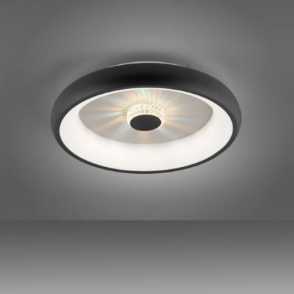 JUST LIGHT. 14384-18 - LED Prigušiva plafonjera VERTIGO LED/29W/230V 2700-5000K crno + Daljinski upravljač