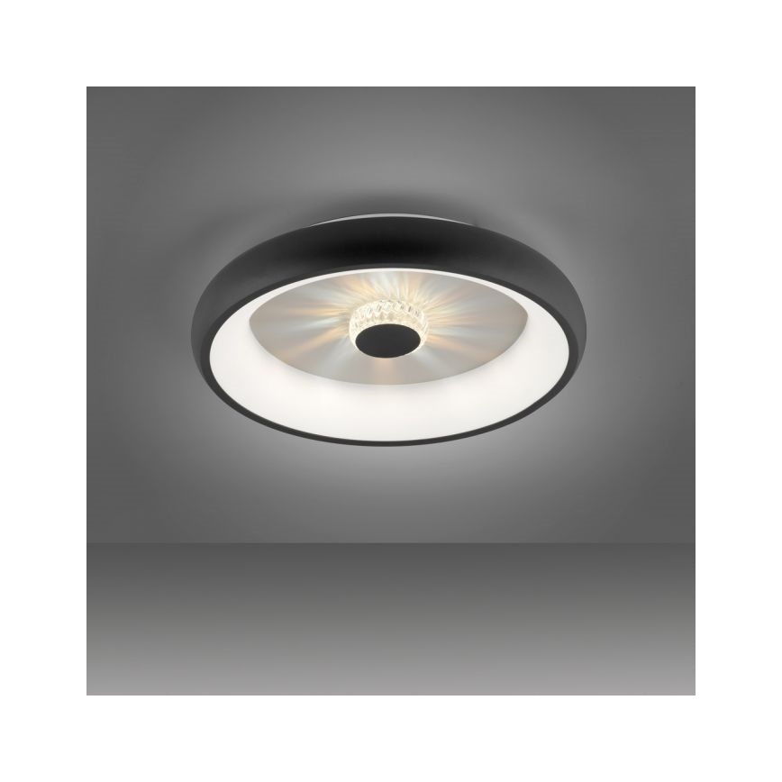 JUST LIGHT. 14384-18 - LED Prigušiva plafonjera VERTIGO LED/29W/230V 2700-5000K crno + Daljinski upravljač