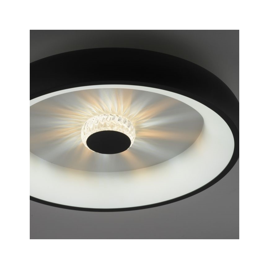 JUST LIGHT. 14384-18 - LED Prigušiva plafonjera VERTIGO LED/29W/230V 2700-5000K crno + Daljinski upravljač