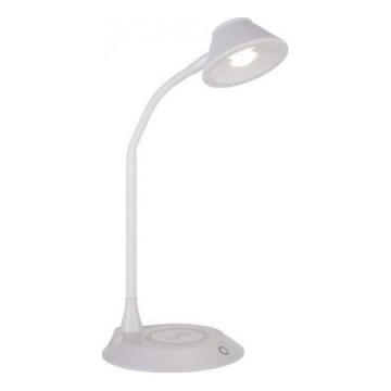 JUST LIGHT. 14414-16 - LED prigušiva fleksibilna dodirna stona lampa sa bežičnim punjenjem PUCKI LED/4,5W/230V bela