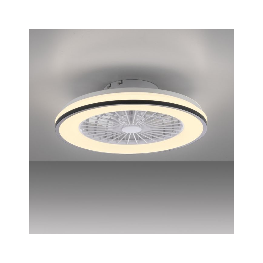 JUST LIGHT. 14447-18 - LED RGBW prigušiva plafonski ventilator sa svetlom LENO LED/44W/230V 3000-6500K prečnik 48,6 cm bela + daljinski upravljač