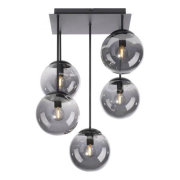 JUST LIGHT. 14602-18 - Viseći luster WIDOW 5xE14/25W/230V crno