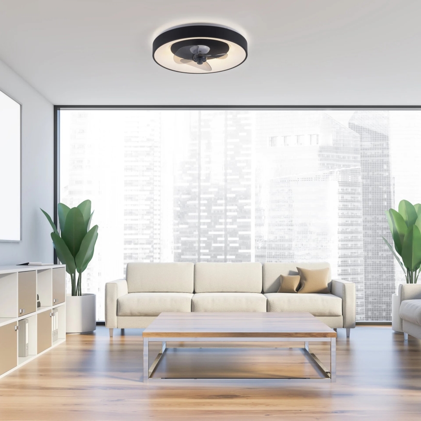 JUST LIGHT. 14644-18 - LED Prigušiva plafonjera sa ventilatorom VENIKA LED/36W/230V pr. 48,6 cm 2700-5000K + Daljinski upravljač