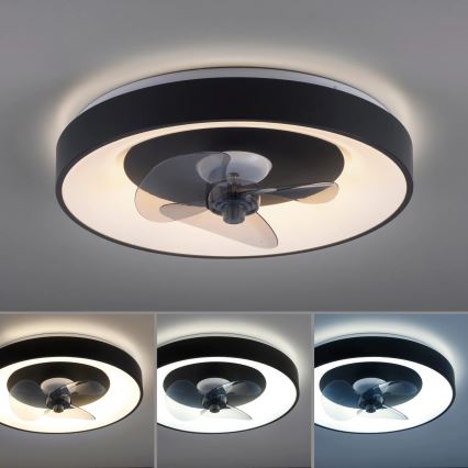 JUST LIGHT. 14644-18 - LED Prigušiva plafonjera sa ventilatorom VENIKA LED/36W/230V pr. 48,6 cm 2700-5000K + Daljinski upravljač