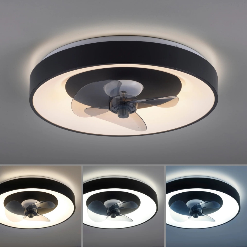 JUST LIGHT. 14644-18 - LED Prigušiva plafonjera sa ventilatorom VENIKA LED/36W/230V pr. 48,6 cm 2700-5000K + Daljinski upravljač