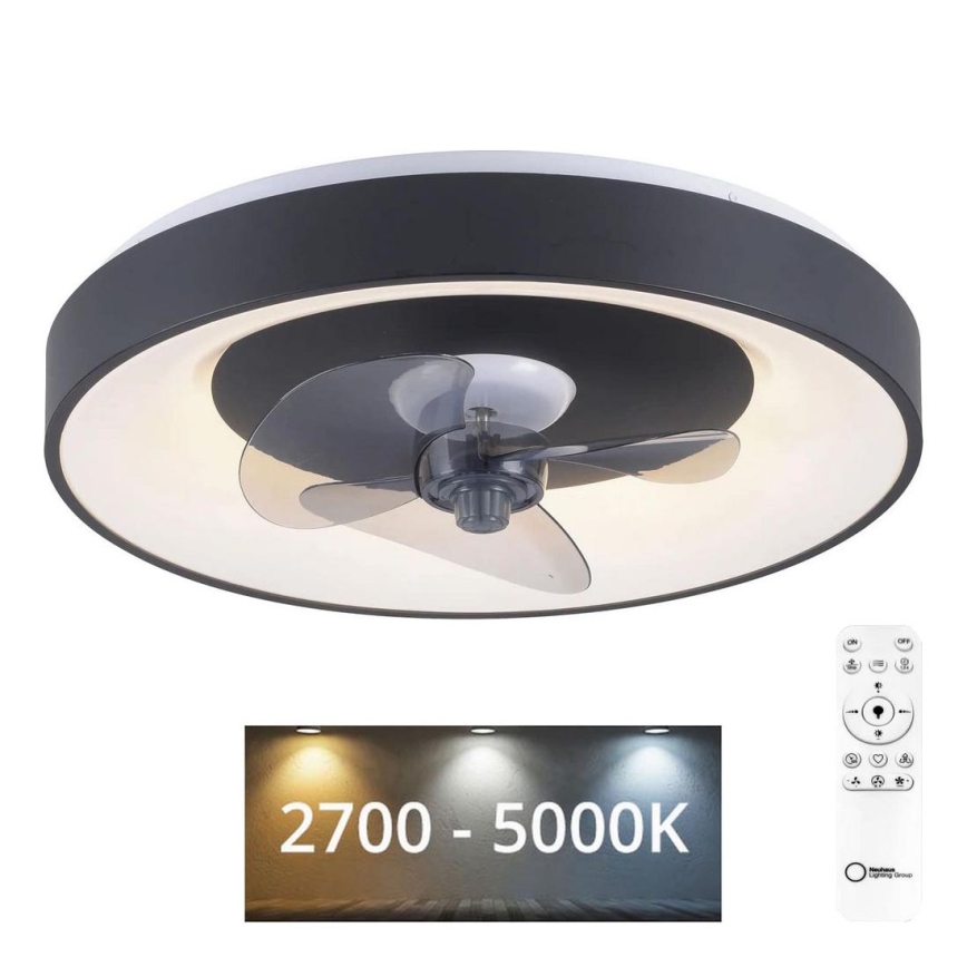 JUST LIGHT. 14644-18 - LED Prigušiva plafonjera sa ventilatorom VENIKA LED/36W/230V pr. 48,6 cm 2700-5000K + Daljinski upravljač