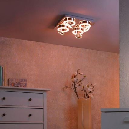 JUST LIGHT. 14662-17 - LED RGBW Prigušivo reflektorsko svetlo TIM LOLASMART 4xLED/5,9/230V 2700-5000K + Daljinski upravljač