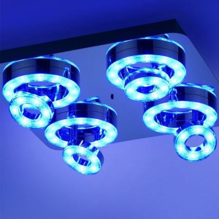 JUST LIGHT. 14662-17 - LED RGBW Prigušivo reflektorsko svetlo TIM LOLASMART 4xLED/5,9/230V 2700-5000K + Daljinski upravljač