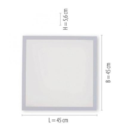 JUST LIGHT. 14681-16 - LED RGB Prigušivi nadgradni panel LOLA FLAT LED/28W/230V 2700-5000K + Daljinski upravljač