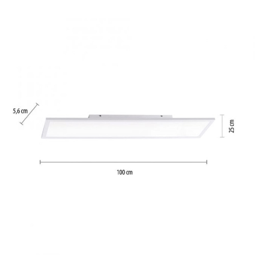 JUST LIGHT. 14682-16 - LED RGB Prigušivi nadgradni panel LOLA FLAT LED/28,5W/230V 2700-5000K + Daljinski upravljač