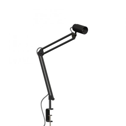 JUST LIGHT. 14773-18 - Stona lampa sa štipaljkom TURN ME 1xE27/60W/230V crna