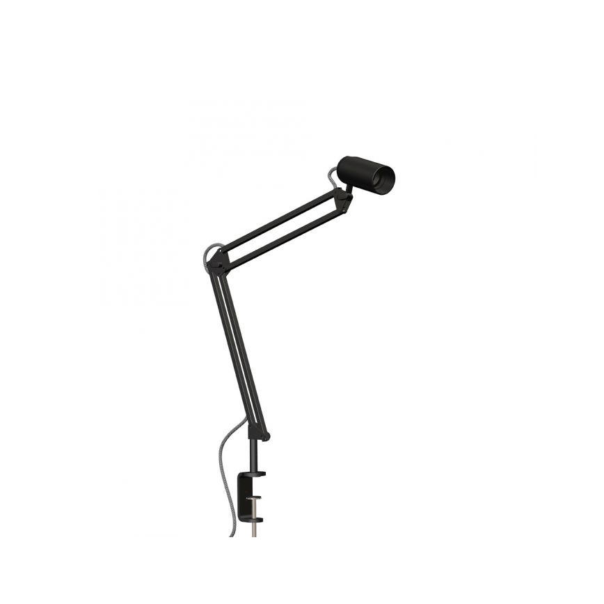 JUST LIGHT. 14773-18 - Stona lampa sa štipaljkom TURN ME 1xE27/60W/230V crna
