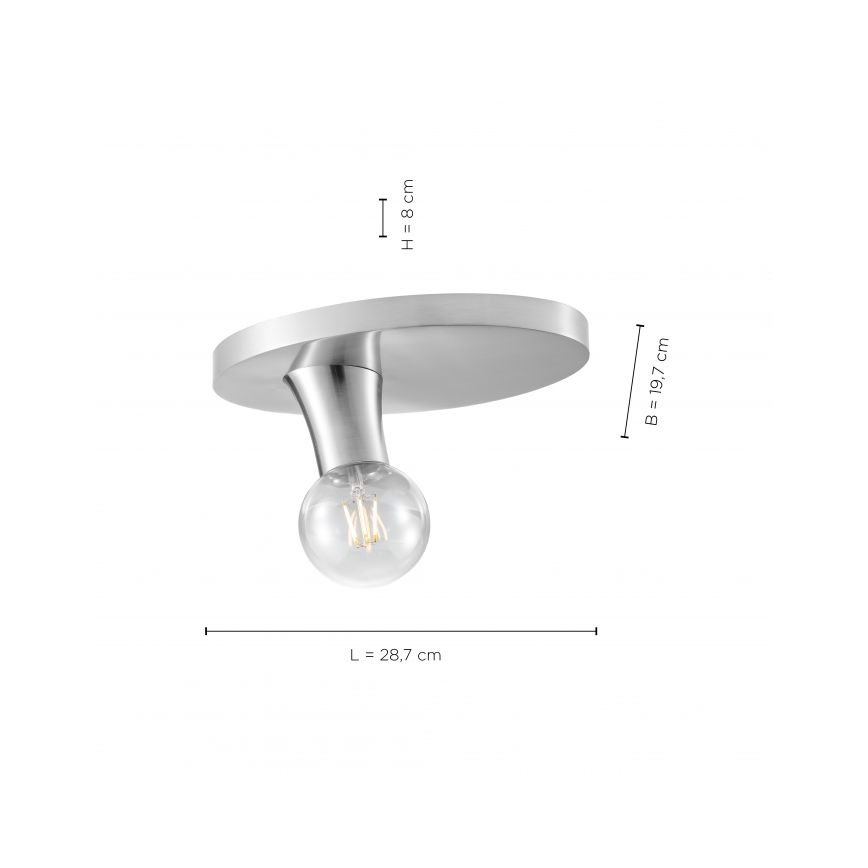 JUST LIGHT. 14777-55 - Plafonjera TURN ME 1xE27/60W/230V mat krom