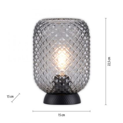 JUST LIGHT. 14906-18 - Stona lampa REISHI 1xE27/40W/230V crno