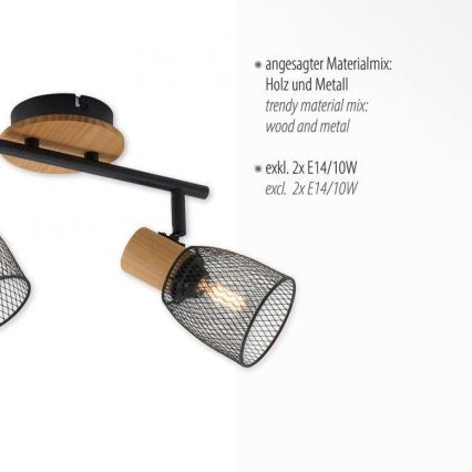 JUST LIGHT. 15192-79 - Reflektorska lampa TAMIS 2xE14/10W/230V