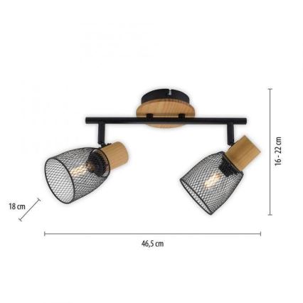 JUST LIGHT. 15192-79 - Reflektorska lampa TAMIS 2xE14/10W/230V
