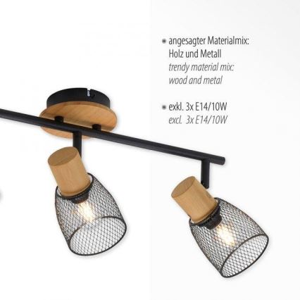 JUST LIGHT. 15193-79 - Reflektorska lampa TAMIS 3xE14/10W/230V
