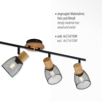 JUST LIGHT. 15194-79 - Reflektorska lampa TAMIS 4xE14/10W/230V