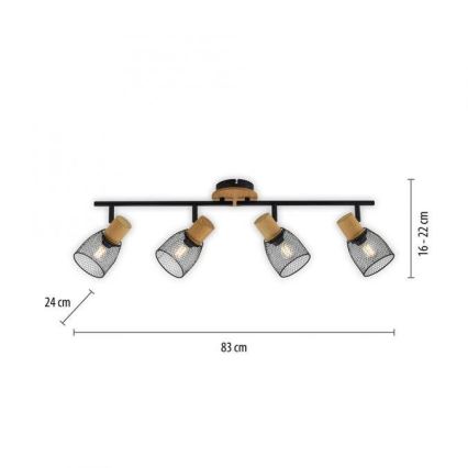 JUST LIGHT. 15194-79 - Reflektorska lampa TAMIS 4xE14/10W/230V