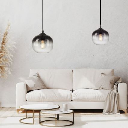 JUST LIGHT. 15420-18 - Luster na sajli ZEA 1xE27/25W/230V crno