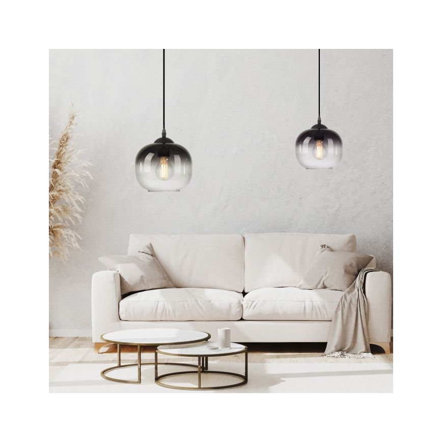 JUST LIGHT. 15420-18 - Luster na sajli ZEA 1xE27/25W/230V crno