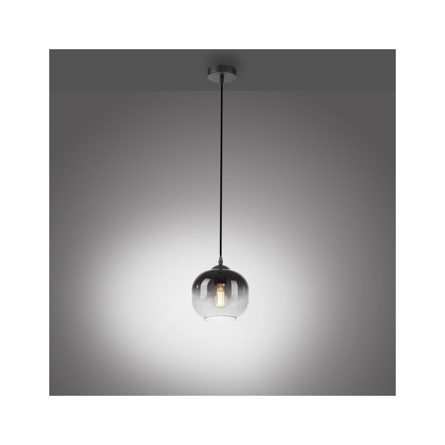 JUST LIGHT. 15420-18 - Luster na sajli ZEA 1xE27/25W/230V crno